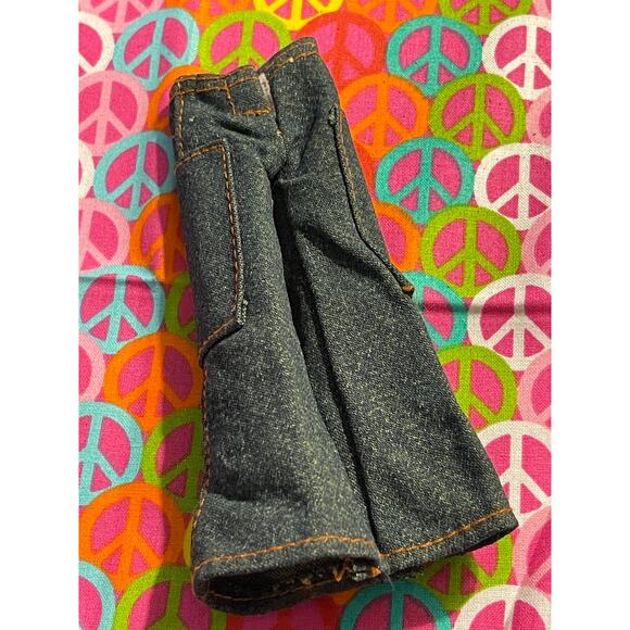 Bratz Boyz Doll Denim Blue Jeans Wide Bell Bottom SIde Pockets - Picture 6 of 6